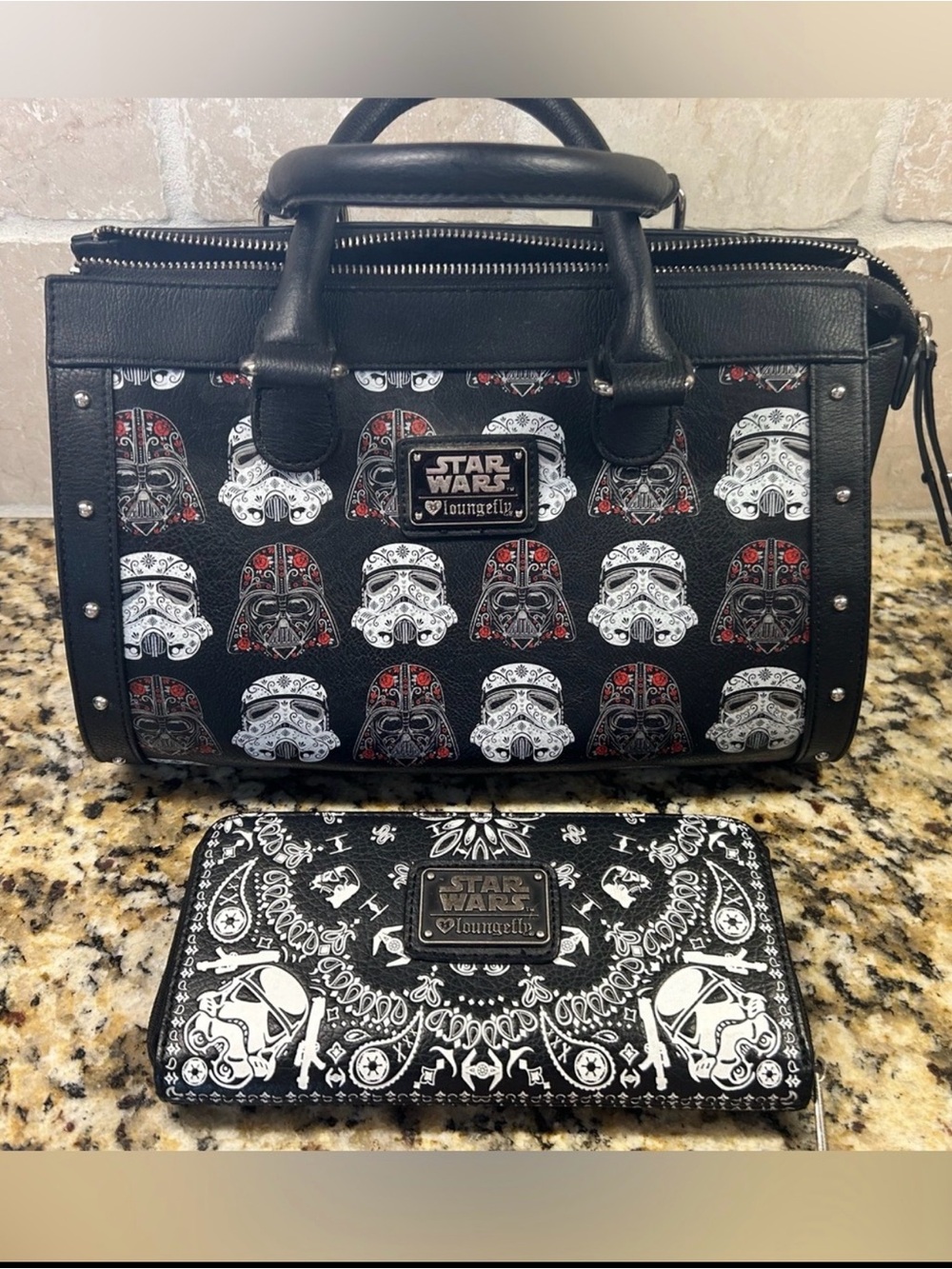 Loungefly Star Wars Satchel and Wallet Set - Darth Vader and Stormtroopers